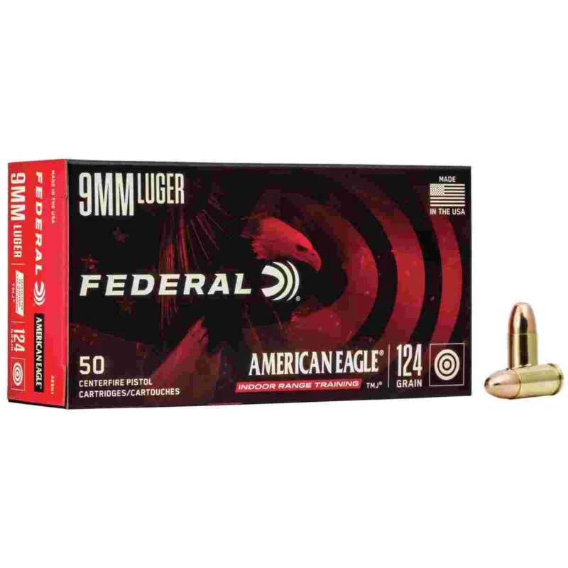 Federal 9mm Luger 124gr TMJ – 50rd