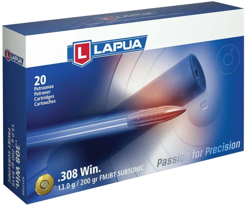 Lapua .308 Winchester 200gr SUBSONIC – 20rd