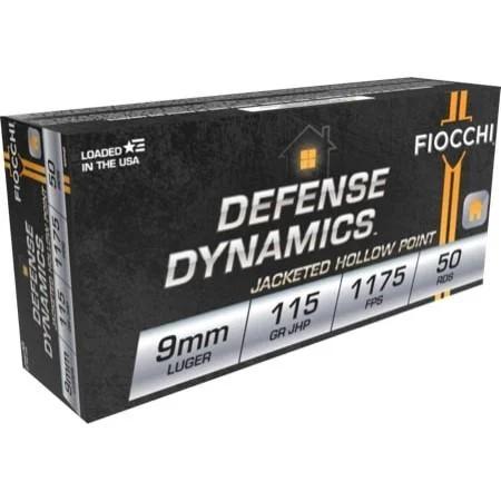 Fiocchi 9mm Luger 115gr JHP – 50rd